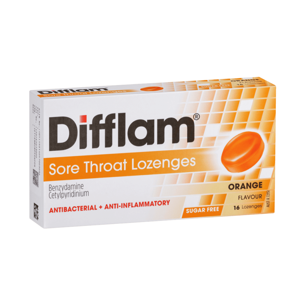 Difflam Sore Throat Lozenges Orange Flavour