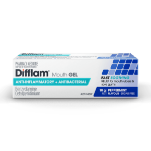 Difflam Peppermint Mouth Gel 2d front packaging