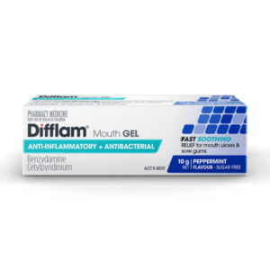 Difflam Peppermint Mouth Gel front packaging