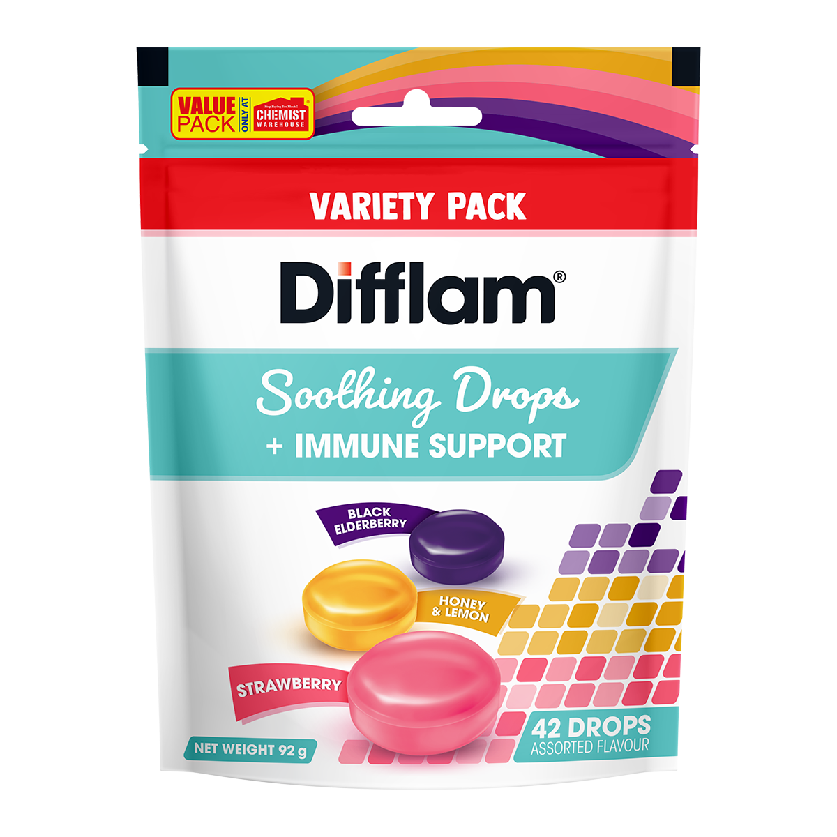 Difflam Soothing Drops + Immune Support Assorted CWH