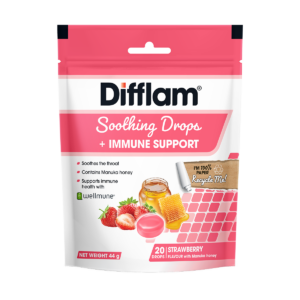 Difflam Soothing Drops + Immune Support Strawberry