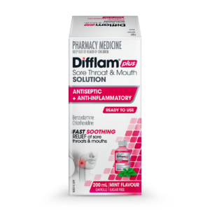 Difflam-C Ready To Use Sore Throat Gargle & Mouth Solution 200ml