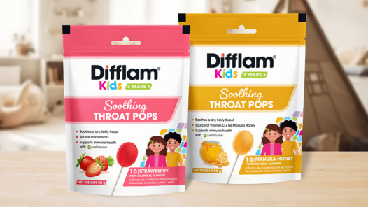 Kids Soothing Throat Pops Product Range